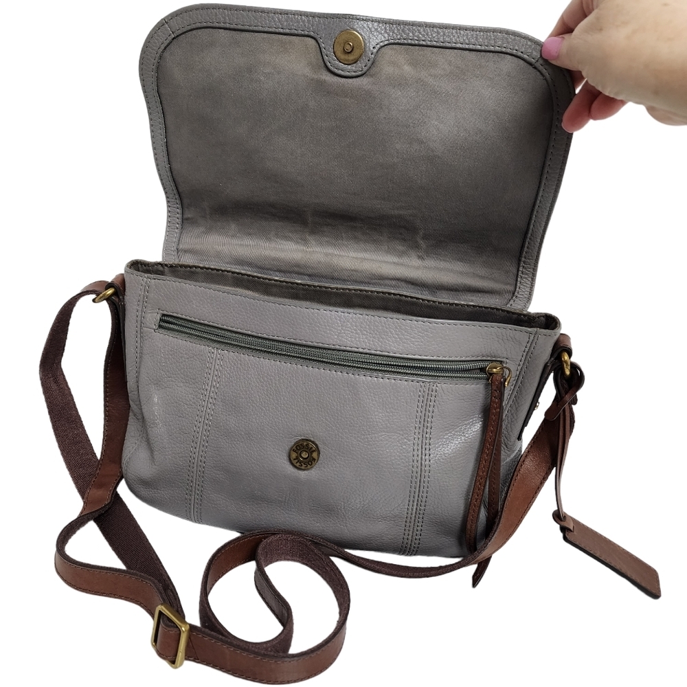 FOSSIL LEATHER CROSSBODY BAG - Picture 4 of 10